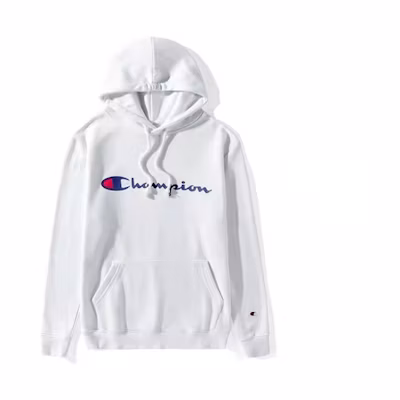 Champion White Cotton Letter Logo Print Sweatshirt (US Version) GF68-Y08069-100