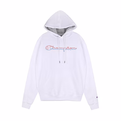 Champion White Fleece Logo Sweatshirt Phantom Grass Print Unisex US Edition GF89H-Y08126-WHC