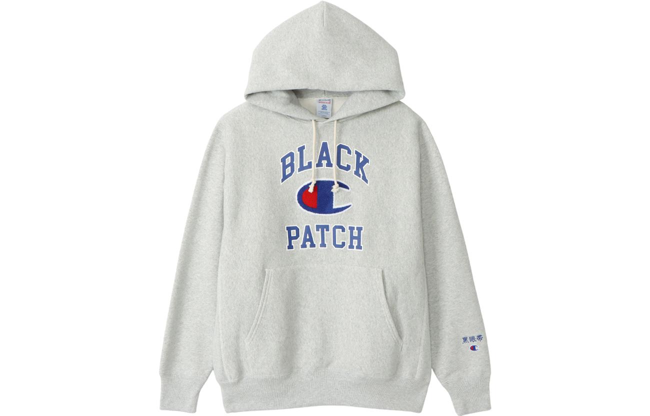 Champion Black Eye Patch FW22 Logo Print Fleece Sweatshirt Unisex Japan Edition C8-W132