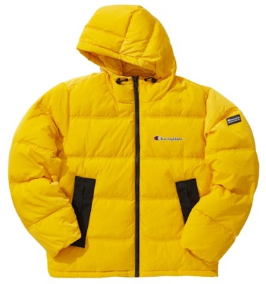 Champion x Embroidered Script Logo Puffer Jacket Unisex Thick Hooded Casual Warm EM-UDJ01 Order Champion x Embroidered Script Logo Puffer Jacket Unisex Thick Hooded Casual Warm EM-UDJ01