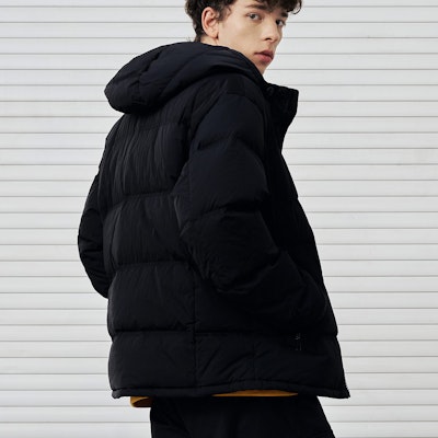 Champion x Embroidered Script Logo Puffer Jacket Unisex Thick Hooded Casual Warm EM-UDJ01 1