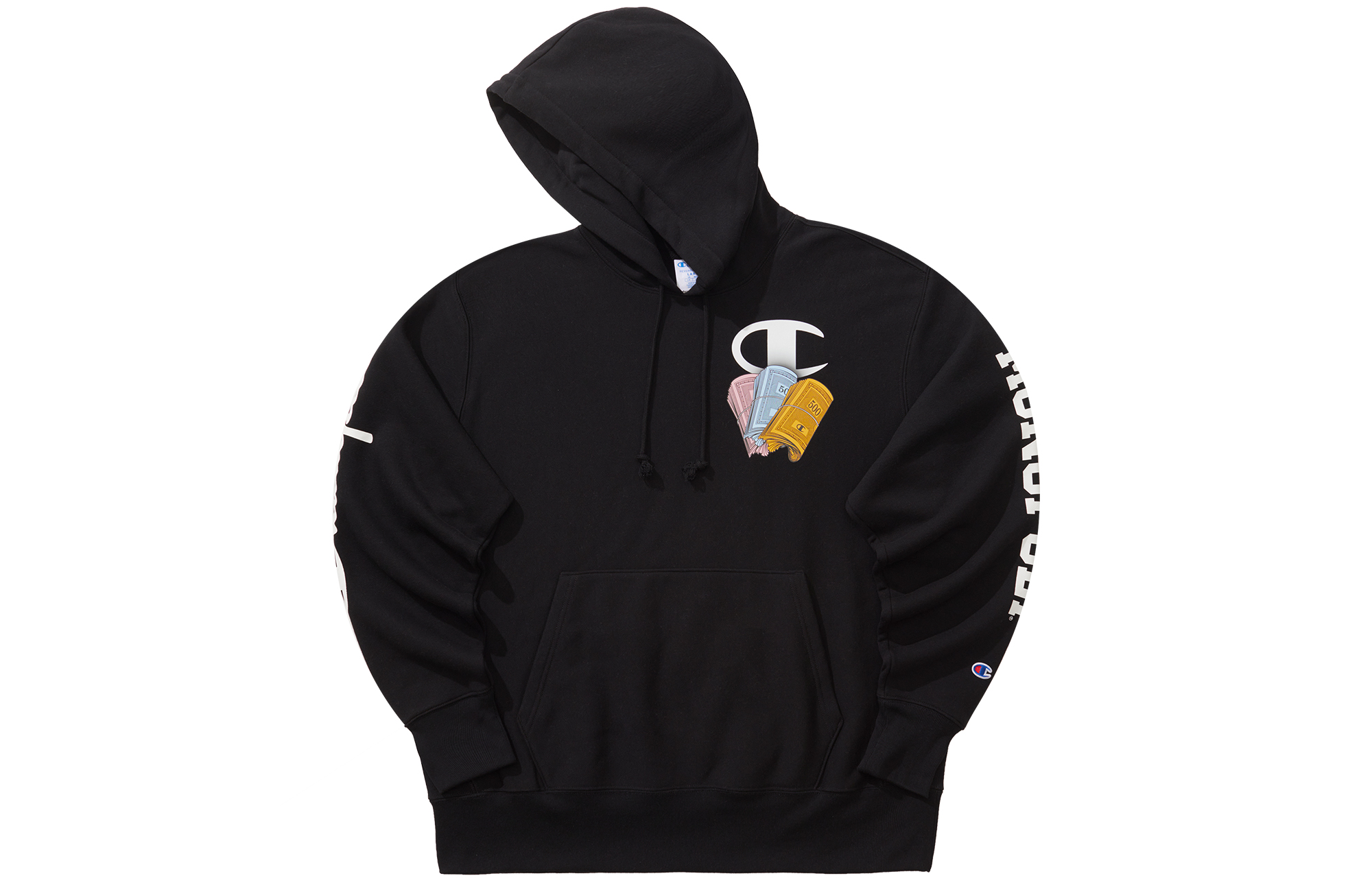 Champion Hasbro Black Logo Print Fleece Hoodie Unisex Casual Wear UM-USW77