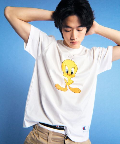 Lookbook 冠军 x 乐一通 翠儿白色短袖T恤 CHPU261KCSS118WH
