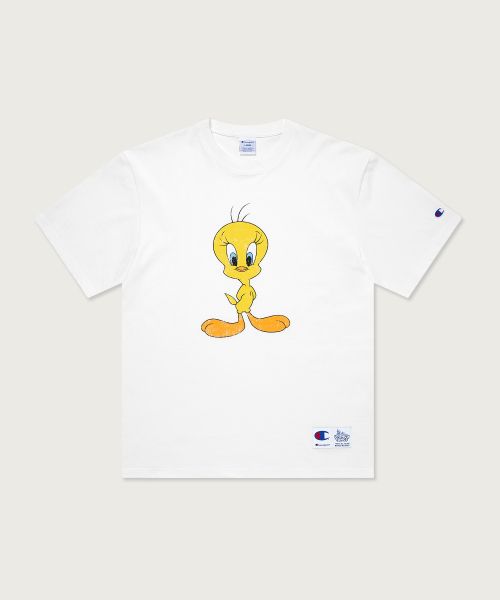 Sizing 冠军 x 乐一通 翠儿白色短袖T恤 CHPU261KCSS118WH