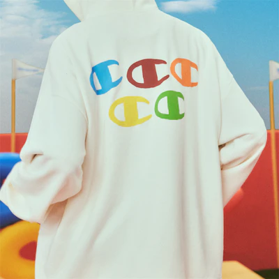 Champion x Melting Sadness FW23 Retro Dopamine Hoodie with Fun Logo Unisex UM-YSW01 3