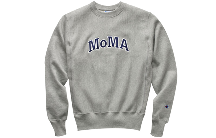 Champion x MoMA Pullover Loose Fit Fleece Crewneck Sweatshirt Unisex US Version 400613