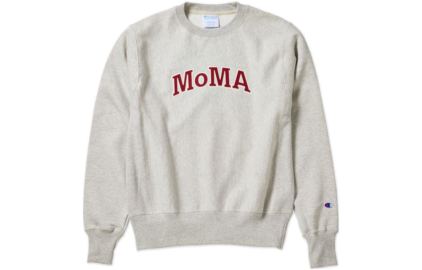Details for Champion x MoMA Pullover Loose Fit Fleece Crewneck Sweatshirt Unisex US Version 400613