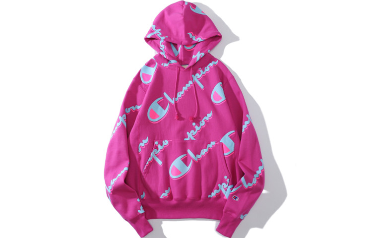 Champion NBA Champion Life Logo Print Pullover Hoodie Magenta Unisex US Edition S2974-6WO