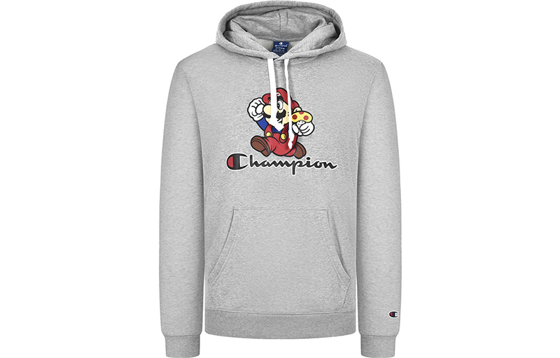 Champion Nintendo Super Mario Graphic Pullover Hoodie Unisex - Gray 216868-F20-EM006-OXGM