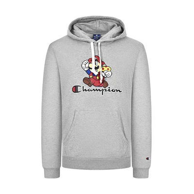 Champion Nintendo Super Mario Graphic Pullover Hoodie Unisex - Gray 216868-F20-EM006-OXGM