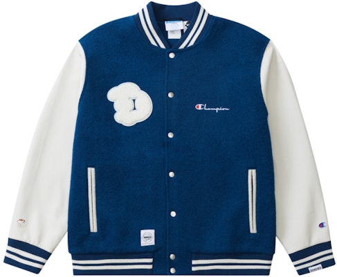 チャンピオン x POP MART SS23 刺繍ロゴ 厚手 ベースボールジャケット ユニセックス UM-XOT01 Order チャンピオン x POP MART SS23 刺繍ロゴ 厚手 ベースボールジャケット ユニセックス UM-XOT01