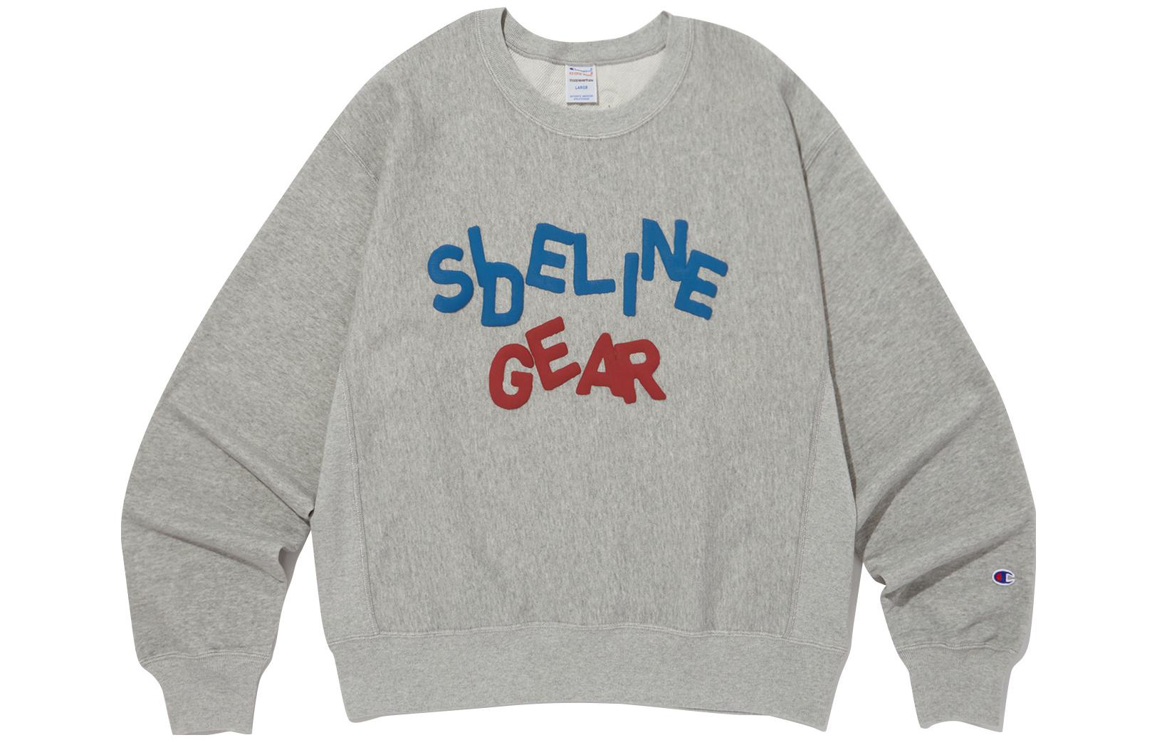 Champion x Thisisneverthat FW23 Crewneck Logo Print Sweatshirt Grey Unisex C8-Y037-M302