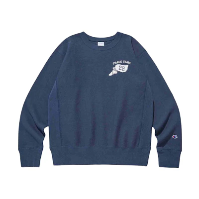 Champion Thisisneverthat Navy Logo Print Pullover Sweatshirt CKTS2F-N31N