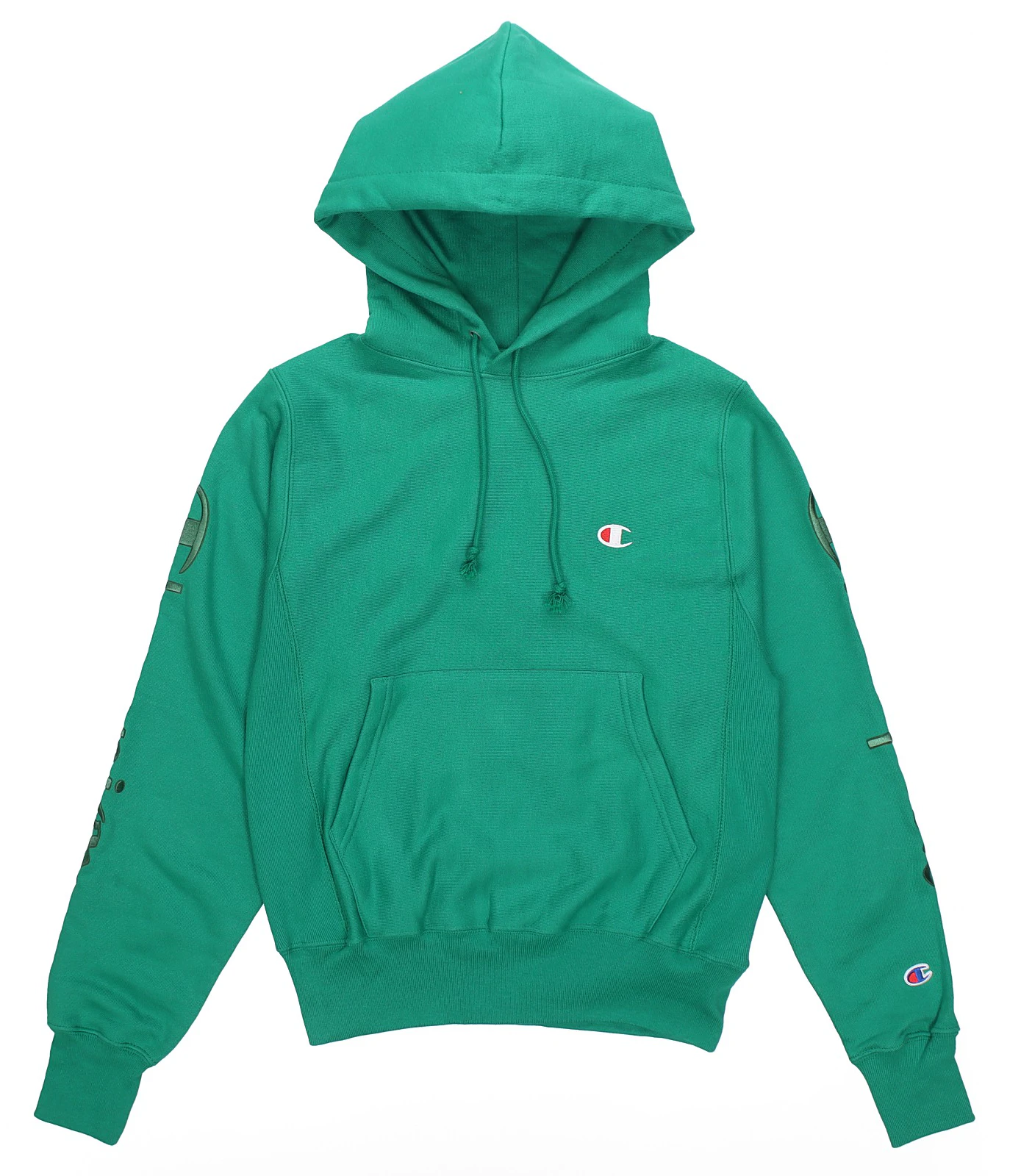 champion-x-uo-embroidered-script-fleece-pullover-hoodie-green-unisex-couple-style-gf-68-y07218-p3-c