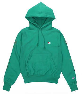 Champion x UO Embroidered Script Fleece Pullover Hoodie Green Unisex Couple Style GF68-Y07218-P3C Buy Champion x UO Embroidered Script Fleece Pullover Hoodie Green Unisex Couple Style GF68-Y07218-P3C