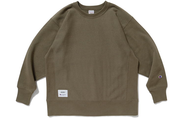 Champion WTAPS Reverse Weave Crewneck Sweatshirt Olive Unisex C8-T016-672