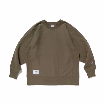 Champion WTAPS Reverse Weave Crewneck Sweatshirt Olive Unisex C8-T016-672