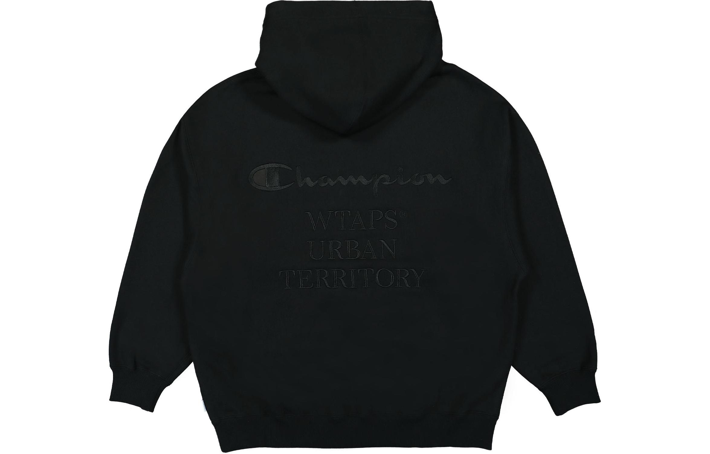 Lookbook Champion x WTAPS SS24 联名 logo 印花连帽卫衣 男女同款长袖上衣 232HBCHD-CSM04S