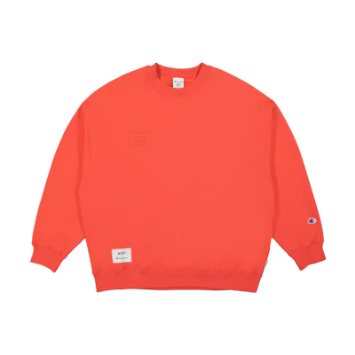 Champion WTAPS SS24 Unisex Logo Pullover Sweatshirt Crewneck. 232HBCHD-CSM03S