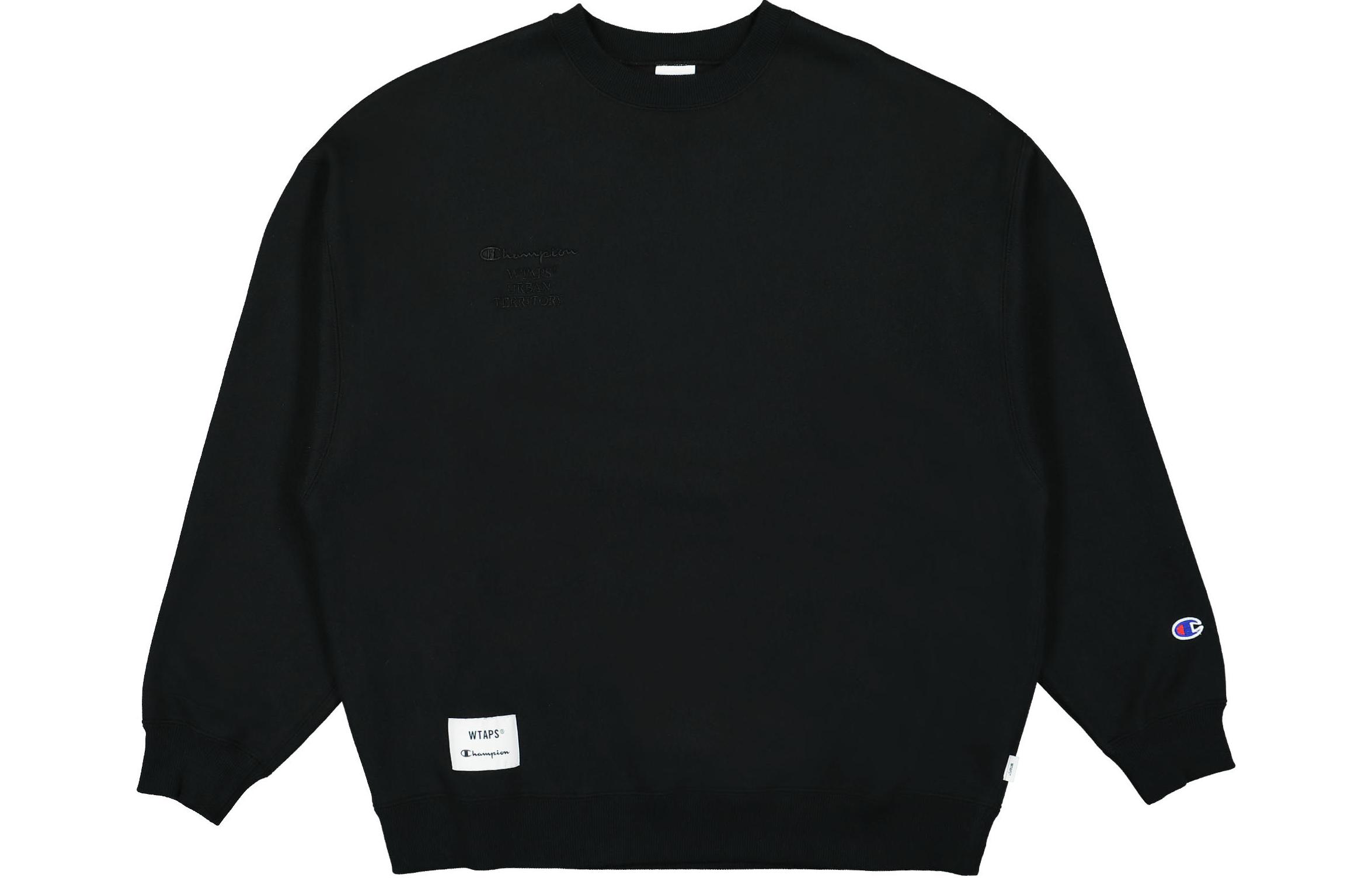 Shop Champion x WTAPS SS24 Unisex Logo Pullover Sweatshirt Crewneck. 232HBCHD-CSM03S