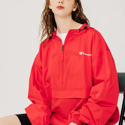 Champion Zip-Up Hoodie Jacket with Letter Logo UM-TJA01 1