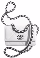 Chanel 19 Chain Wallet White/Black Chanel 19 Chain Wallet White/Black