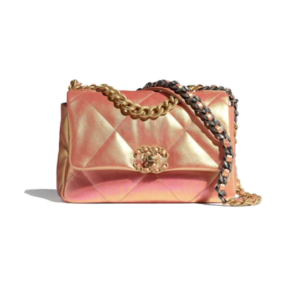 Chanel 19 Flap Bag Iridescent Pink