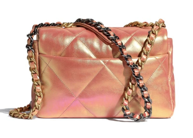 Order 香奈儿19 手袋 镭射粉色