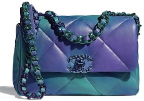 Chanel 19 Tie and Dye Flap Blue/Purple Chanel 19 Tie and Dye Flap Blue/Purple