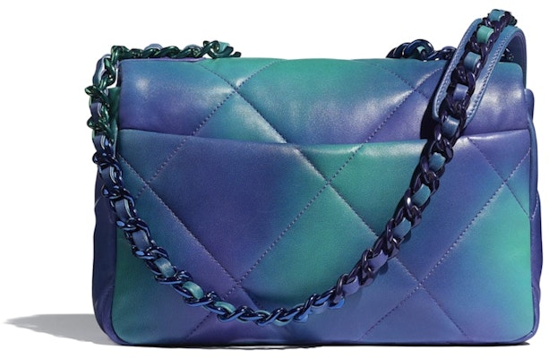 Chanel 19 Tas Bahu Tie-Dye Biru/Ungu Order Chanel 19 Tas Bahu Tie-Dye Biru/Ungu