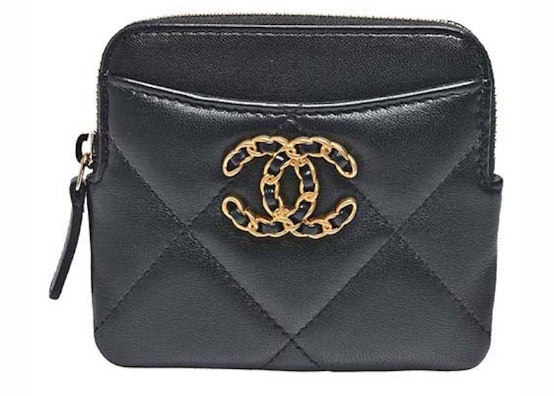 Chanel 19 Zipped Coin Purse Black (AP2086)