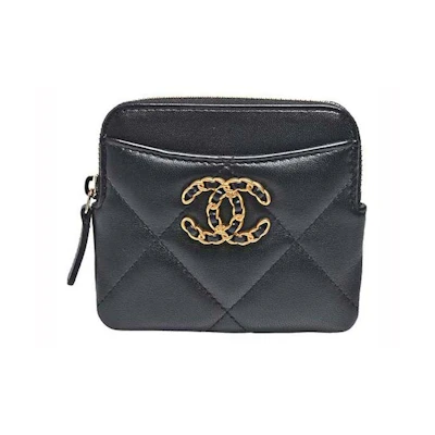 Chanel 19 Zipped Coin Purse Black (AP2086)