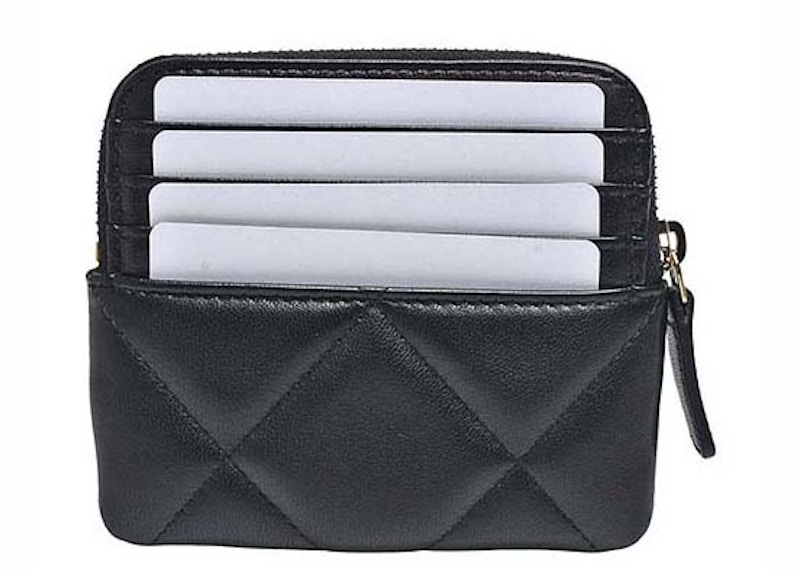 Order Dompet Syiling Chanel 19 Zip Hitam (AP2086)