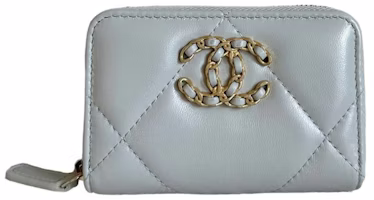 Chanel 19 Zipped Coin Purse Light Grey (AP0949) Chanel 19 Zipped Coin Purse Light Grey (AP0949)