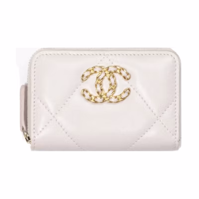 Chanel 19 Zipped Coin Purse Pink