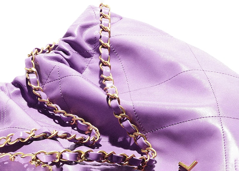 Order Tas Chanel 22S Calfskin Ungu