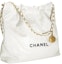 Order Chanel 22 Handbag 22S Calfskin White/Black Logo