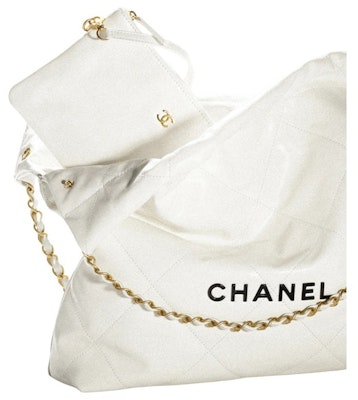 Chanel 22 Handbag 22S Calfskin White/Black Logo Lookbook Chanel 22 Handbag 22S Calfskin White/Black Logo