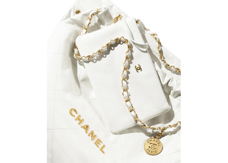 Order 香奈儿22手袋 22S 小牛皮 白色/金标