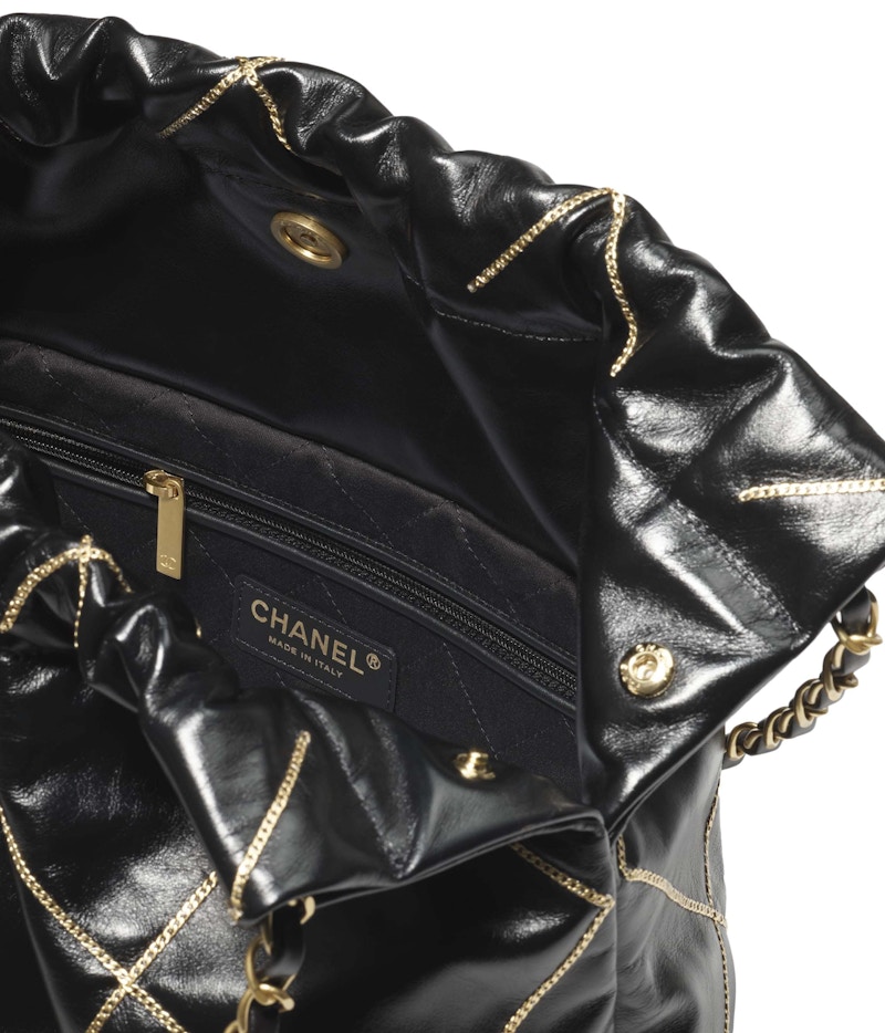 Order Tas Chanel 22B Kulit Anak Sapi Hitam Rantai Quilting Mengkilap