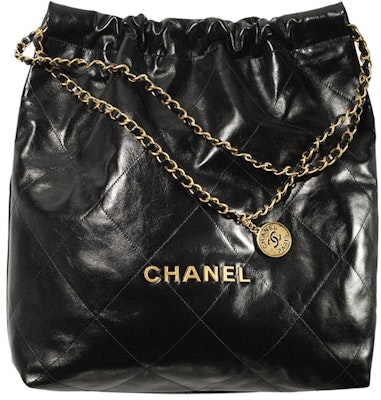 Chanel 22 Handbag Large 22S Calfskin Black/Gold Logo Buy Chanel 22 Handbag Large 22S Calfskin Black/Gold Logo
