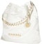 Order Chanel 22 Handbag Large 22S Calfskin White/Gold Logo