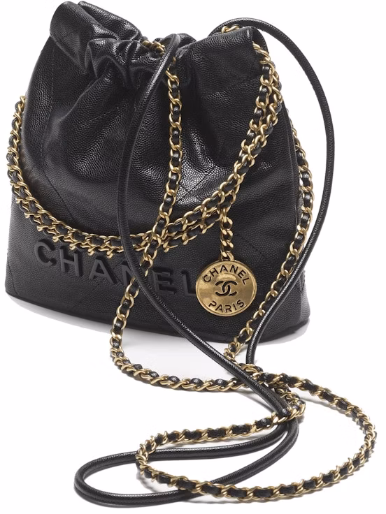 chanel-22-handbag-mini-23-k-shiny-grained-calfskin-black