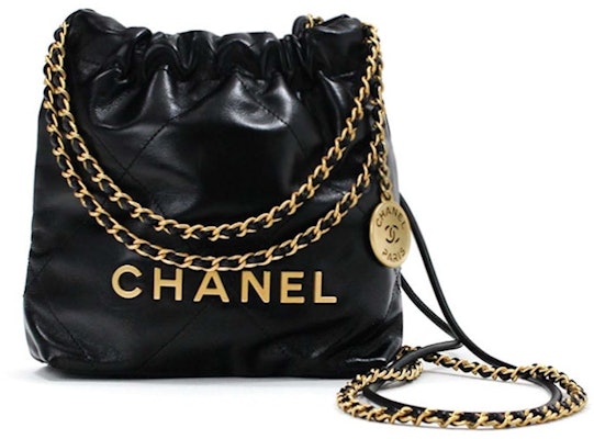 Chanel 22 Handbag Mini 23S Shiny Calfskin Black Buy Chanel 22 Handbag Mini 23S Shiny Calfskin Black