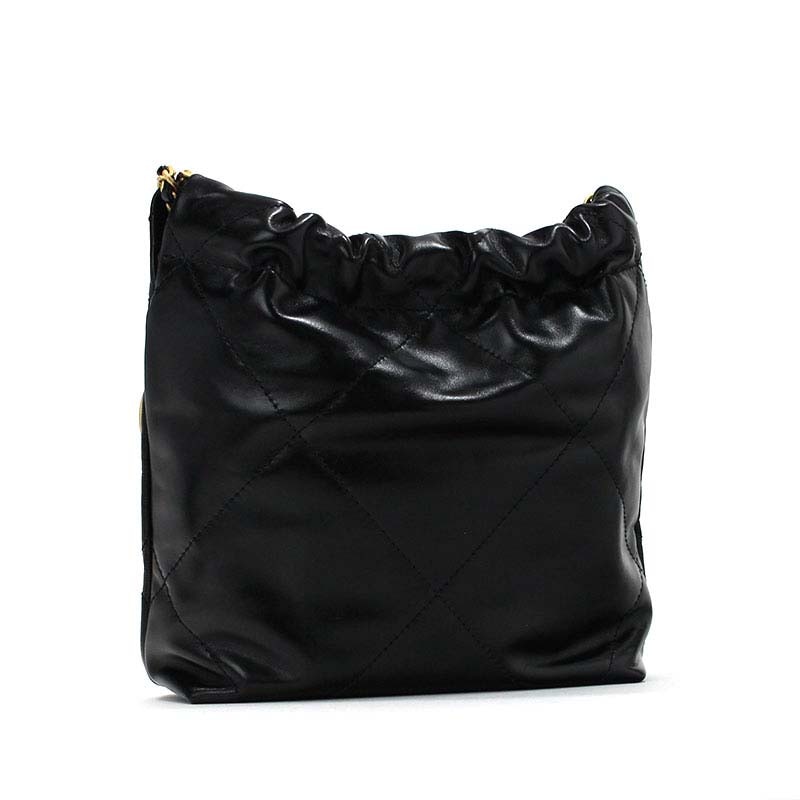 Order 香奈儿22迷你手袋 23S亮泽小牛皮黑色