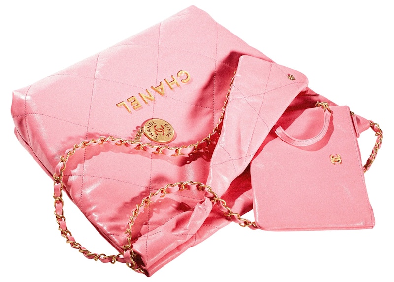 Lookbook シャネル 22 ハンドバッグ スモール 22S カーフスキン コーラルピンク