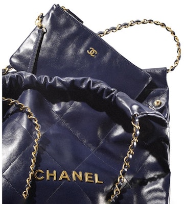 Chanel 22 Handbag Small 22S Calfskin Navy Lookbook Chanel 22 Handbag Small 22S Calfskin Navy