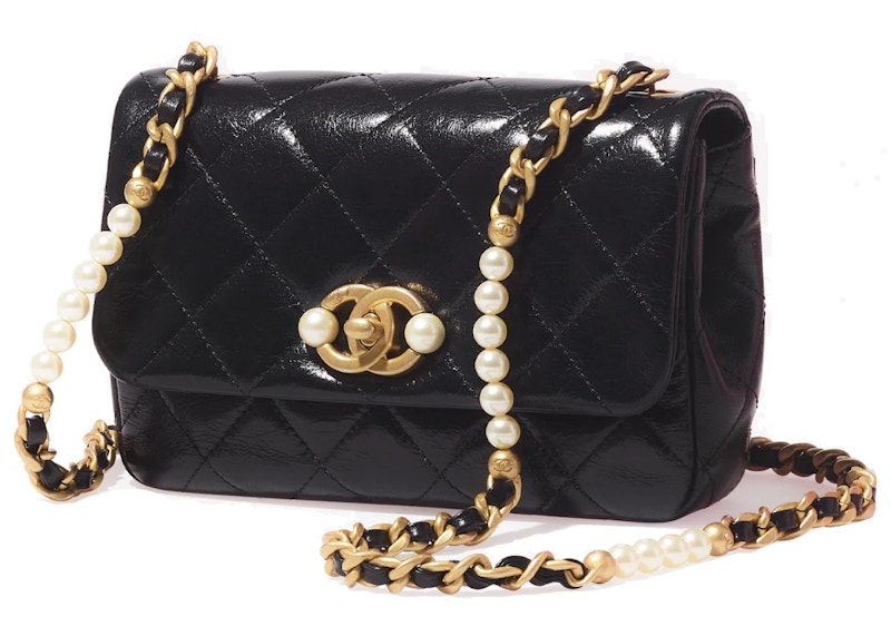 Order Chanel 22C Mini Flap Bag Mini Imitation Pearl Black