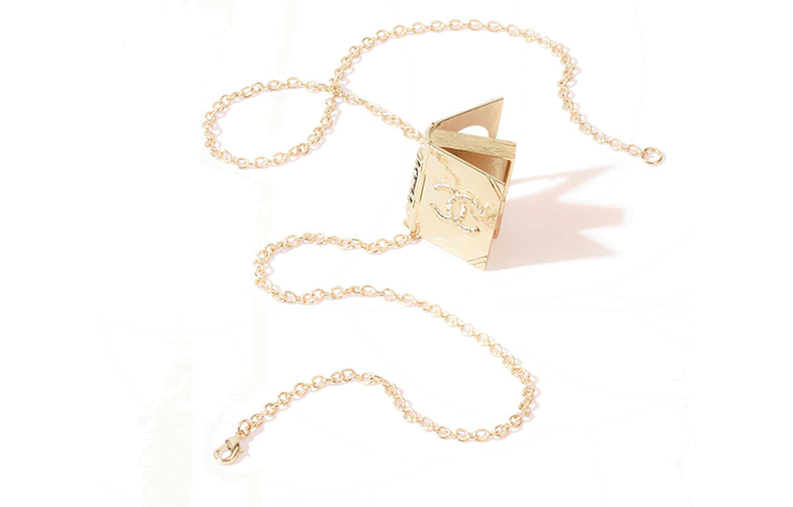 CHANEL 22C Spring Metallic Book Pendant Necklace Unisex Couple Design. AB7521-B07260-NG288 圖 3