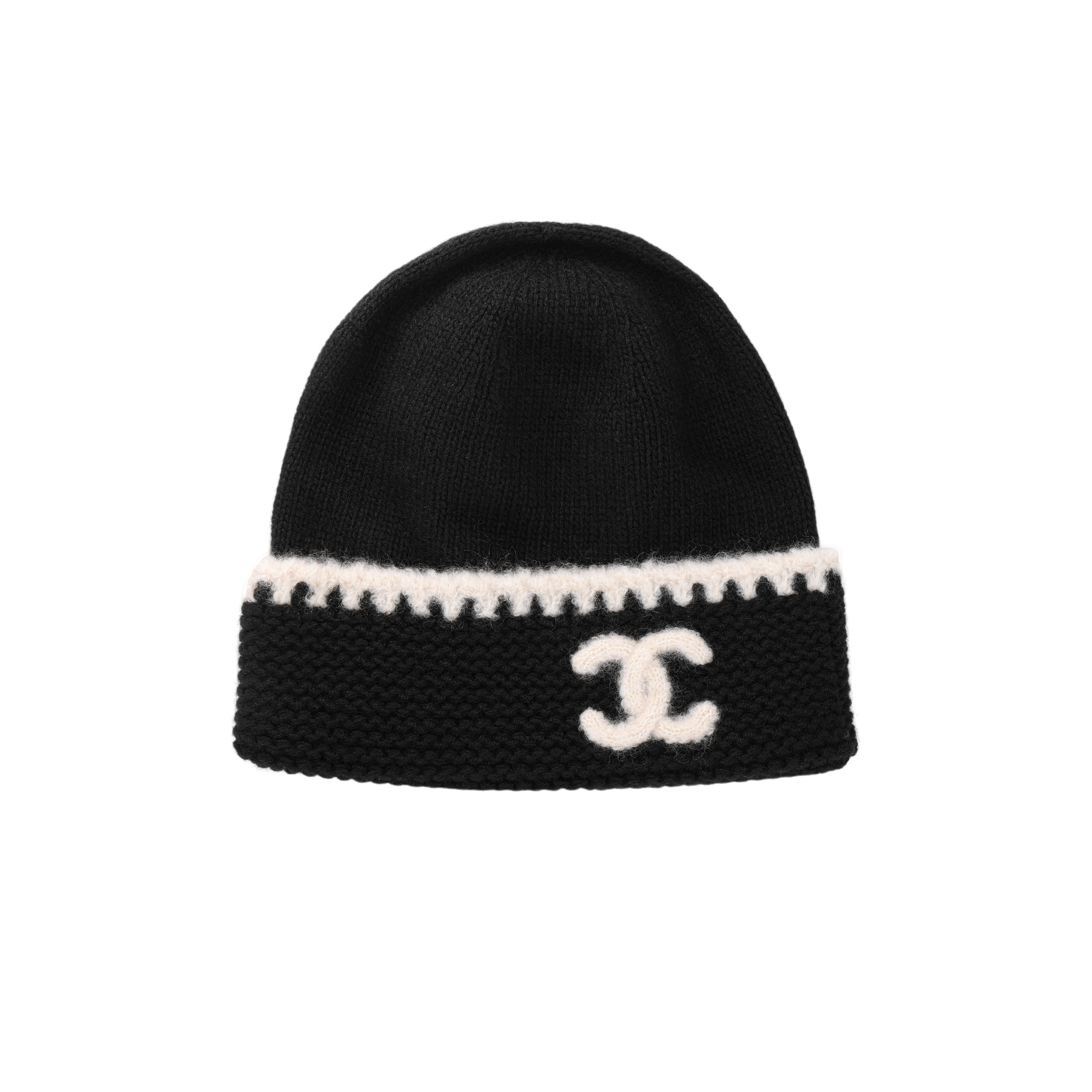 Order 香奈儿 23A 双C标志羊绒针织帽 黑色 情侣款 男女通用 AA9203-B13196-NO944